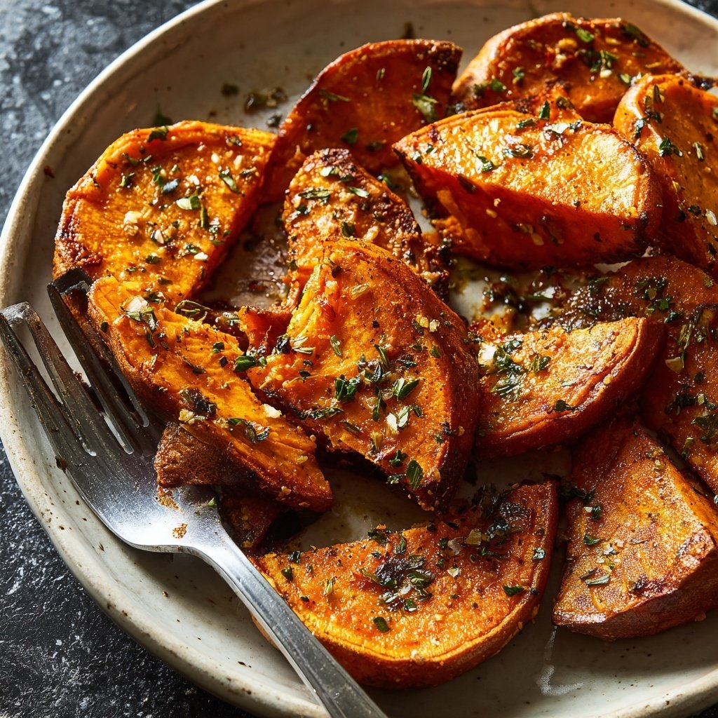 Oven Roasted Sweet Potatoes With Herbs