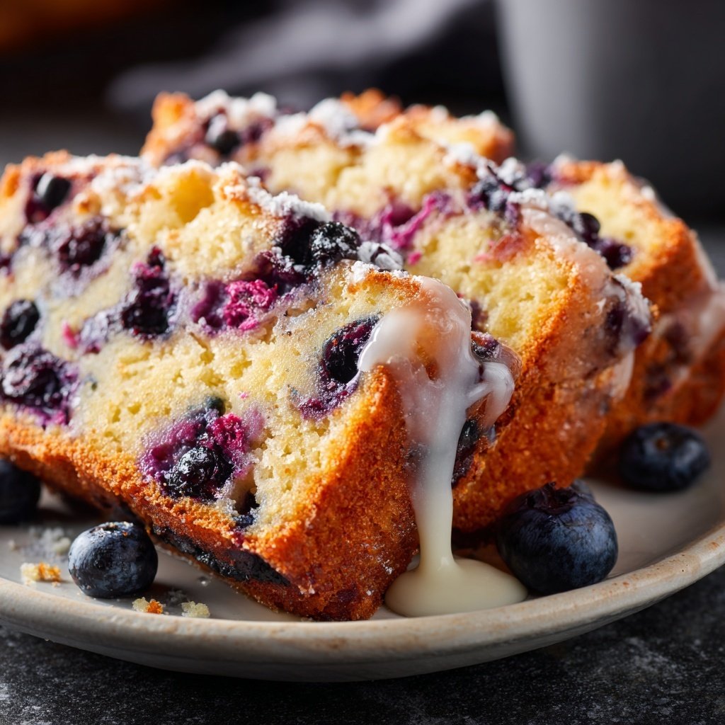 Blueberry Lemon Bread Slices