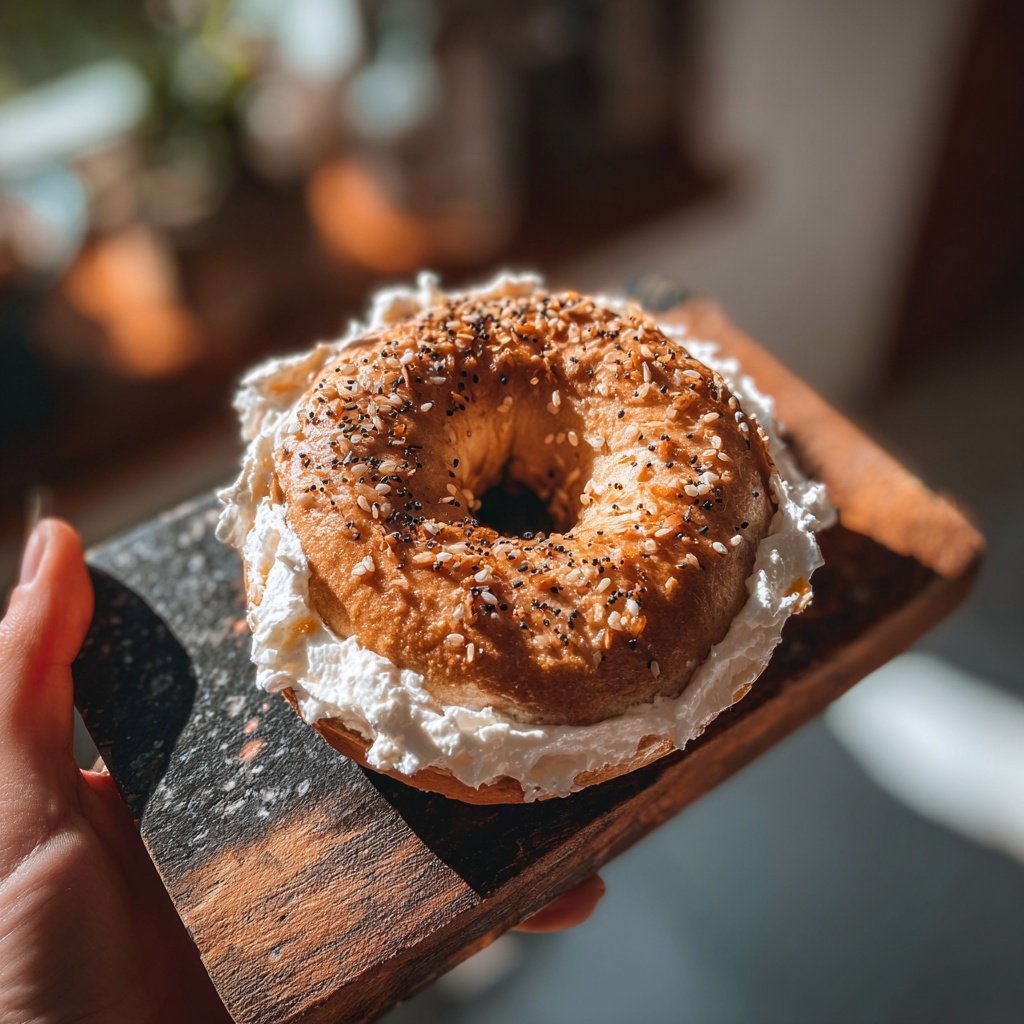 Soft Homemade Bagels With Yogurt