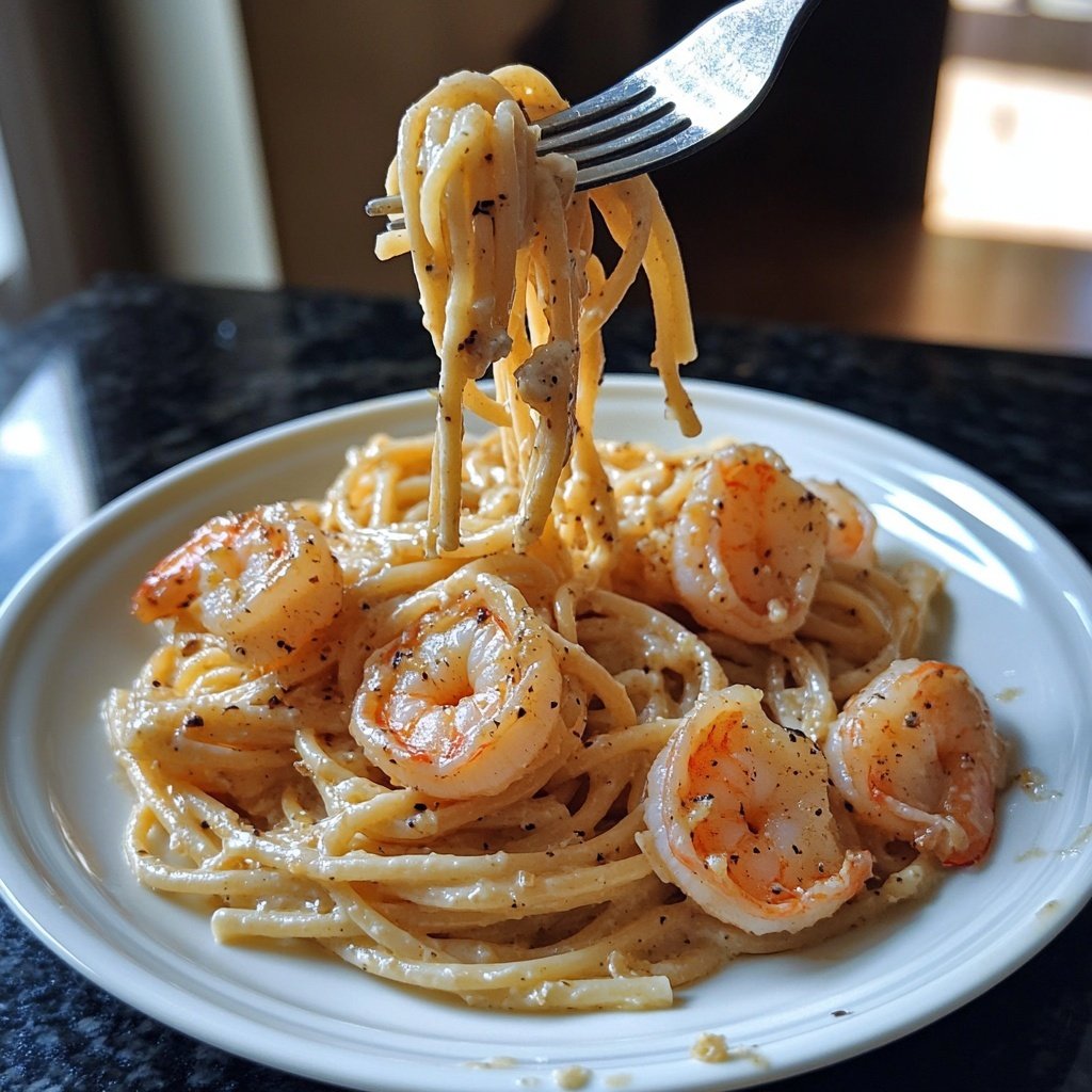 15-Minute Garlic Shrimp Pasta