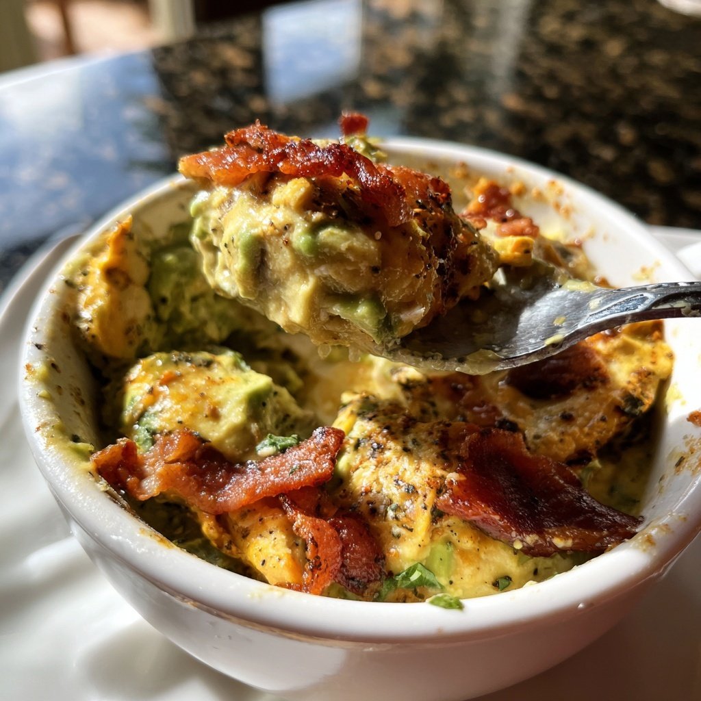 Keto Breakfast Bowl With Avocado