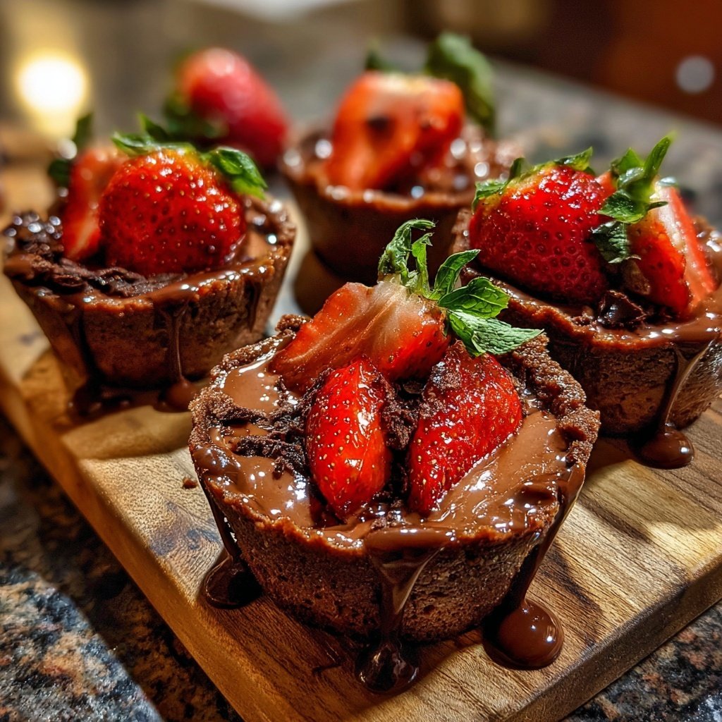 Chocolate Strawberry Dessert Cups