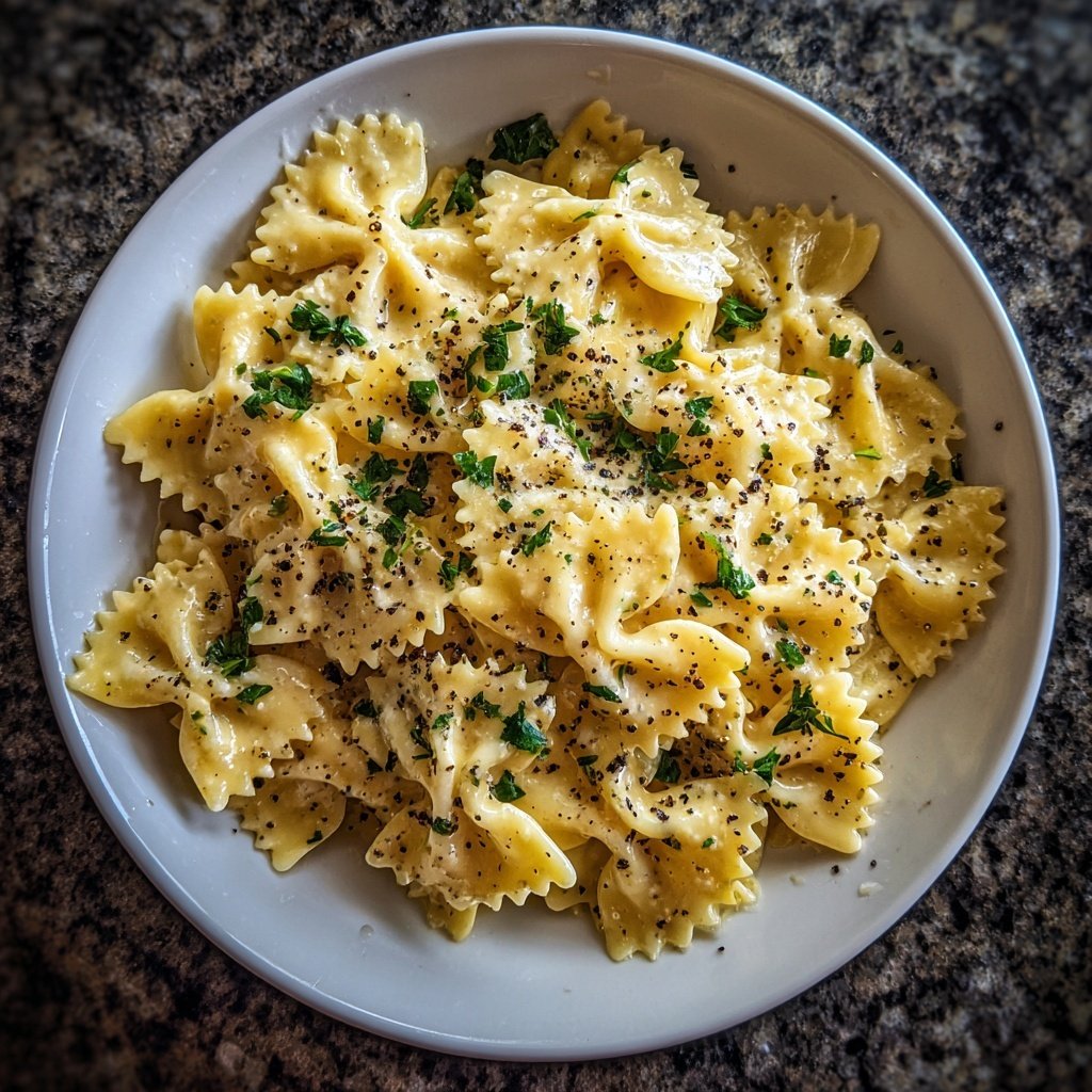 Bow Tie Pasta With Alfredo Sauce