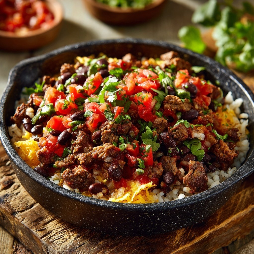 High Protein Beef Burrito Bowl
